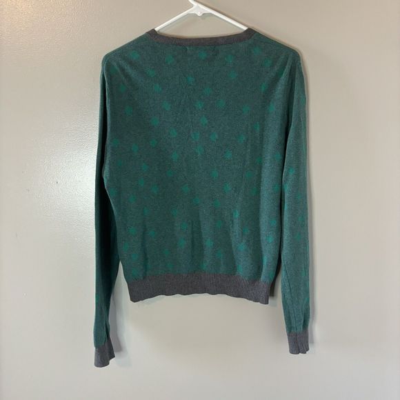 Cabi Womens Green Polka Dot Long Sleeve Cardigan Sweater Button Up Small - Picture 5 of 6